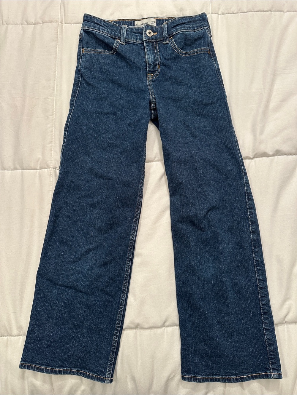 abercrombie kids dark blue denim jeans